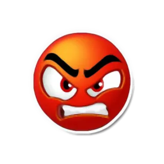 😡 bravo, vermelho, emoji, rosto, irritado, raiva, expressão telegram sticker