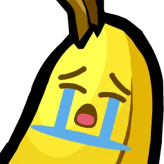😭 plátano, fruta, triste, llorando, emoji, dibujo animado telegram sticker
