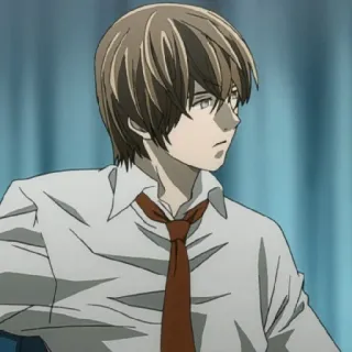 🍎 Light Yagami Death Note Anime, Personagem, Mangá, Light Yagami, Death Note telegram sticker