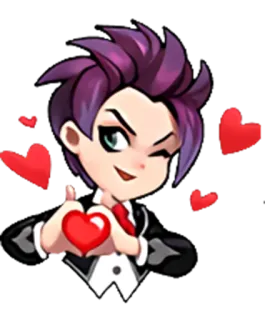 ❤️ heart, cute, love, anime, character telegram sticker