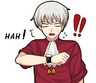 ‼ HAH! anime, expressão, chocado, hah, adesivo whatsapp sticker