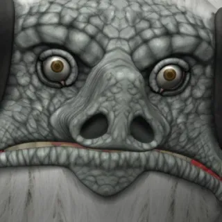 💀 Monster, Fantasy, Kreatur, Gesicht, Reptil whatsapp sticker