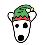 🧝‍♂️ หมวกเอลฟ์, คริสต์มาส, วันหยุด, สุนัข, การ์ตูน, สติกเกอร์ telegram sticker