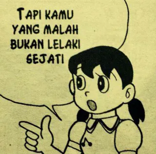🙁 TAPI KAMU
YANG MALAH
BUKAN LELAKI
SEJATI cartone animato, fumetto, anime whatsapp sticker