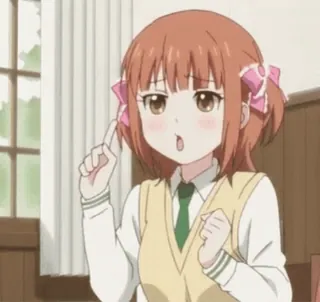 🌟 anime, girl, cartoon, student, cute, school telegram sticker