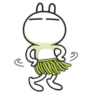 🕺 conejo, bailando, hula telegram sticker