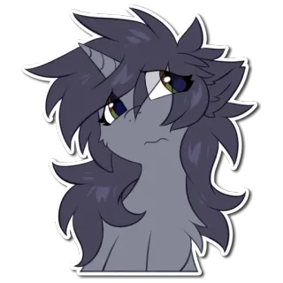 ☹️ ポニー, アニメ, ステッカー, 漫画 telegram sticker