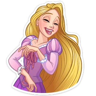😅 Rapunzel Tangled Raiponce, Disney, princesse, Raiponce (film), dessin animé, conte de fées telegram sticker
