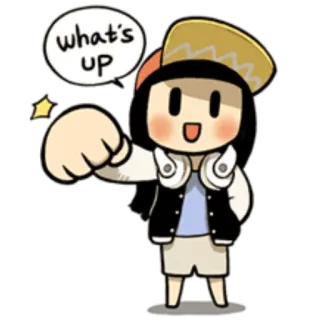🙃 what's up Cartoon, Gruß, Figur, Lässig, Süß telegram sticker