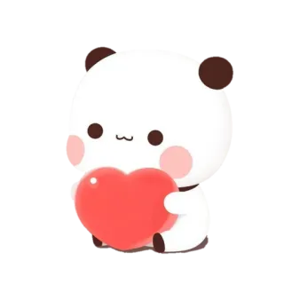 ❤️ Panda, Corazón, Amor, Lindo, Animal, Pegatina whatsapp sticker