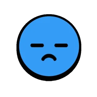 😮 triste, infeliz, melancólico, deprimido, cara, emoji, expresión, negativo whatsapp sticker