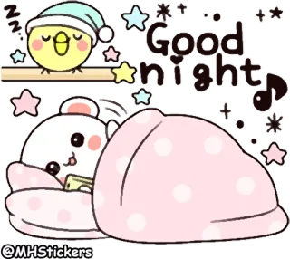 😴 @MHStickers 귀여운, 자는, 동물, 스티커, 카와이, 만화 telegram sticker