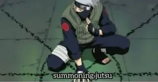🔥 Kakashi Naruto summoning jutsu Anime, Ninja, Jutsu, Kakashi, Evocazione telegram sticker