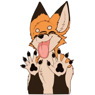 🦊 rubah, binatang, kartun, lucu, berbulu telegram sticker