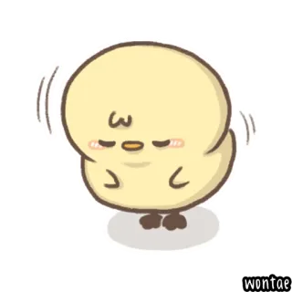 🐤 poussin, mignon, dessin animé, animal, jaune telegram sticker