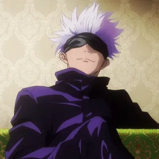 🤍 Satoru Gojo Jujutsu Kaisen anime, gojo, satoru, blindfold, jujutsu, manga telegram sticker