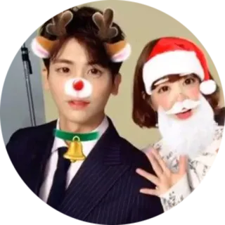 🎅 Navidad, fiesta, invierno, festivo, celebración, reno, Santa Claus, disfraz telegram sticker