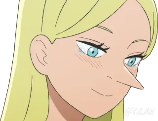 🥲 @Y2LAB femme, visage, fille, blonde, dessin animé telegram sticker