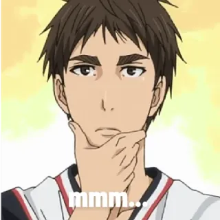 🎭 mmm... Anime, Pensando, Ponderando, Hmm telegram sticker