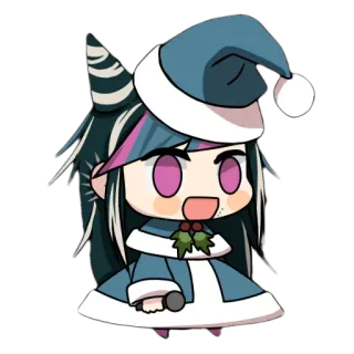 😊 chibi, süß, weihnachten, ibuki mioda, anime, cartoon, fanart whatsapp sticker