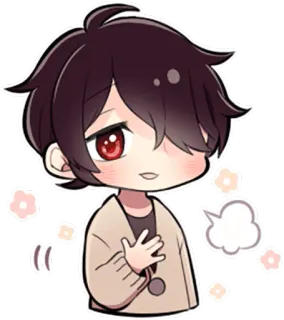😌 Anime, Mangá, Chibi, Fofo, Personagem, Ilustração telegram sticker