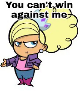 😏 Trixie Tang The Fairly OddParents You can't win against me мультфильм, девочка, Трикси, блондинка, Волшебные родители telegram sticker