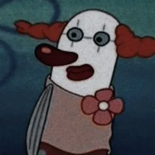 🤑 palhaço, bob esponja, peixe, engraçado, desenho animado telegram sticker