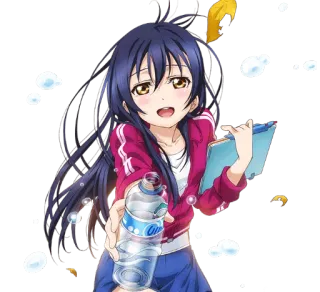 ☺️ Anime, Menina, Garrafa de água, Fofo, Kawaii whatsapp sticker