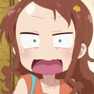 😱 Аниме, Мультфильм, В шоке, Удивлен, Выражение, Женщина telegram sticker