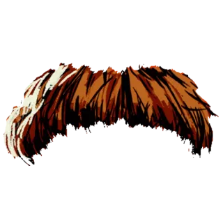 🤠 ria mép, râu, nâu, tóc, cosplay, đạo cụ telegram sticker
