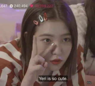 ✨ Yeri Yeri is so cute. mujer, retrato, lindo, Yeri, K-pop, coreano telegram sticker