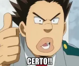 👍 CERTO!! 动漫, 积极, 确定, 同意, 好的, 表情 telegram sticker