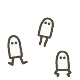 🫥 ghost, spooky, cartoon, halloween, cute whatsapp sticker