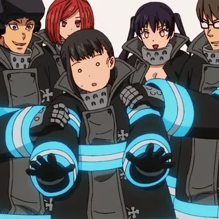 😵💫 Anime, Fire Force, Dibujos animados, Animación, Bomberos telegram sticker