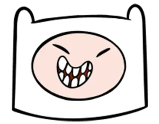 😁 Finn Adventure Time cartoon, animated, Finn, Adventure Time telegram sticker