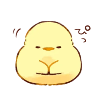 😕 animal, cute, yellow, sticker, blob, cartoon, illustration whatsapp sticker