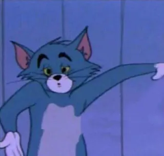 🧐 Tom Cat Tom and Jerry cartone animato, gatto, meme, divertente, personaggio telegram sticker