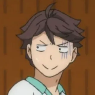 🖕 Oikawa Tooru Haikyuu Anime, Haikyuu, Oikawa Tooru, Personagem, Cara engraçada, Expressão, Confuso whatsapp sticker