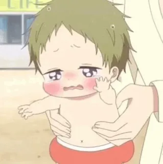 😭 Anime, Em bé, Khóc, Buồn, Trẻ sơ sinh, Trẻ con, Hoạt hình telegram sticker