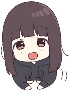 🙇 Anime, Chica, Chibi, Kawaii, Lindo, Manga, Personaje telegram sticker