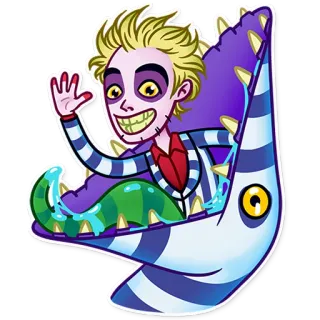 👋 Beetlejuice beetlejuice, desenho animado, monstro, personagem, filme whatsapp sticker