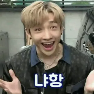 🌿 냐항 Meme, Reazione, Divertente, Coreano, Espressione whatsapp sticker