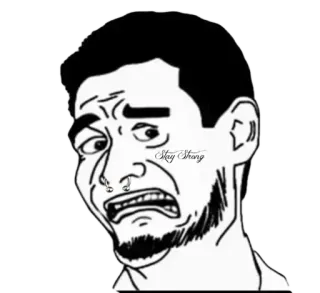 😯 Stay strong Meme, Rosto, Emocional, Reação telegram sticker