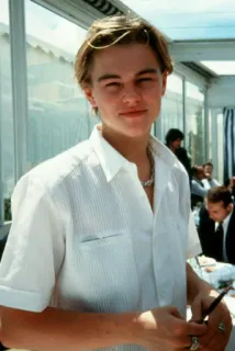 👊 Leonardo DiCaprio Леонардо Ди Каприо, актер, знаменитость, молодой, портрет telegram sticker