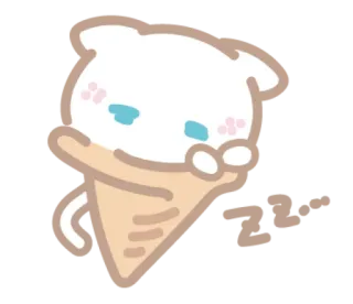 🍦 helado, mono, kawaii, cono, dulce telegram sticker