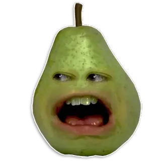 😘 pera, frutta, fastidioso, faccia, bocca telegram sticker