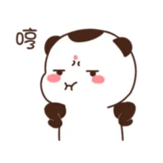 😤 哼 パンダ, かわいい, ステッカー, 表情, 漫画, イライラ telegram sticker