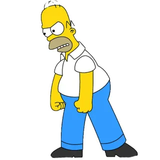 😡 Homer Simpson The Simpsons hoạt hình, vàng, simpson, tức giận, homer telegram sticker