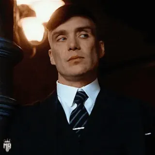🚬 Thomas Shelby Peaky Blinders 男人, 西装, 领带, 肖像, 角色, 表演 whatsapp sticker