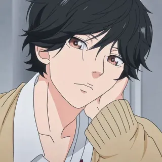 😒 anime, kreskówka, męski, portret, mężczyzna, postać telegram sticker